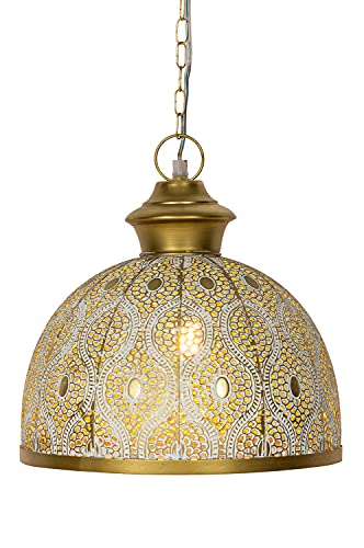 MAADES Orientalische Lampe Pendelleuchte Gold Afzal -2-32cm E27 Lampenfassung | Marokkanische Design Hängeleuchte… – Bild 5