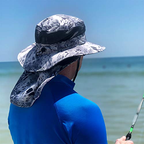 Kastking Upf 50 Boonie Hat Fishing Hat With Removable Neck Flap Sun Hats,Silver #TOP4