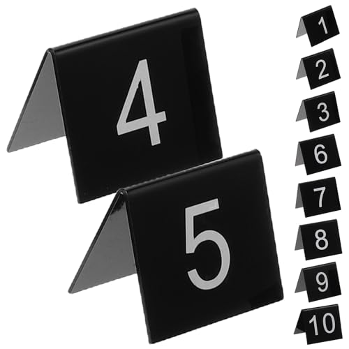 Stadtkrimis Exit Escape Stadtführung Mikinona 10 Teiliges Acryl Tischnummernset Dreieckig Stabile Zahlenmarkierer Schwarz weiß Krimispiel Dekoration Tischaufsteller Für Themenpartys und Spielspaß