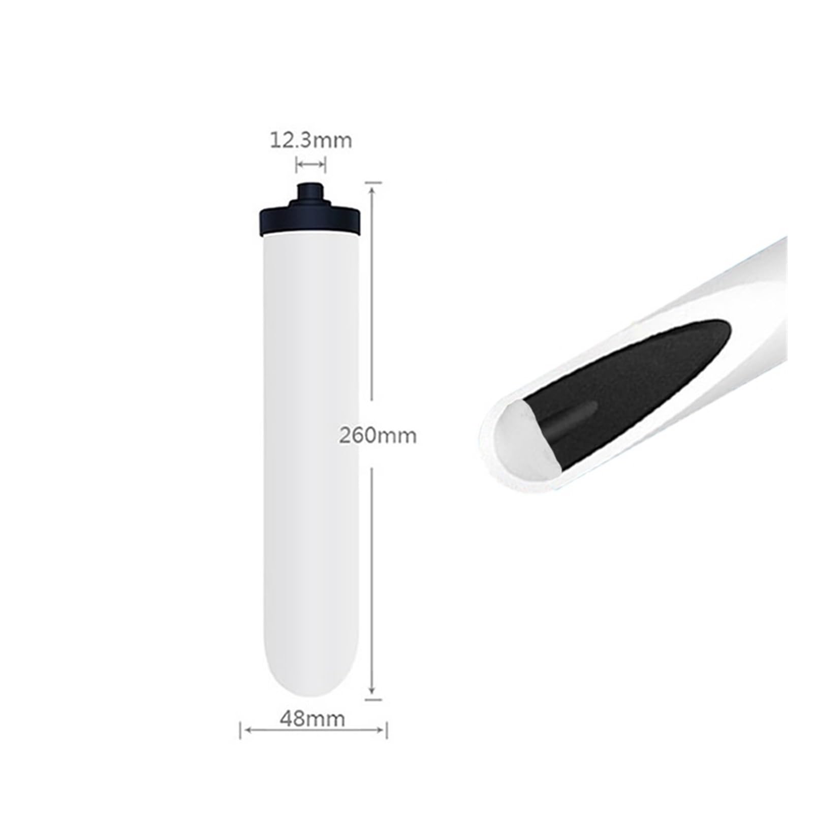 Juegos de elementos filtrantes for purificador de agua de escritorio Cartuchos de filtro de 3 etapas | Juegos de elementos filtrantes, filtro cerámico y de carbón activado(WHITE)