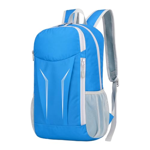 de senderismo práctica con múltiples compartimentos - Bolso de hombro impermeable y duradero de nailon para hombres y mujeres, AZUL