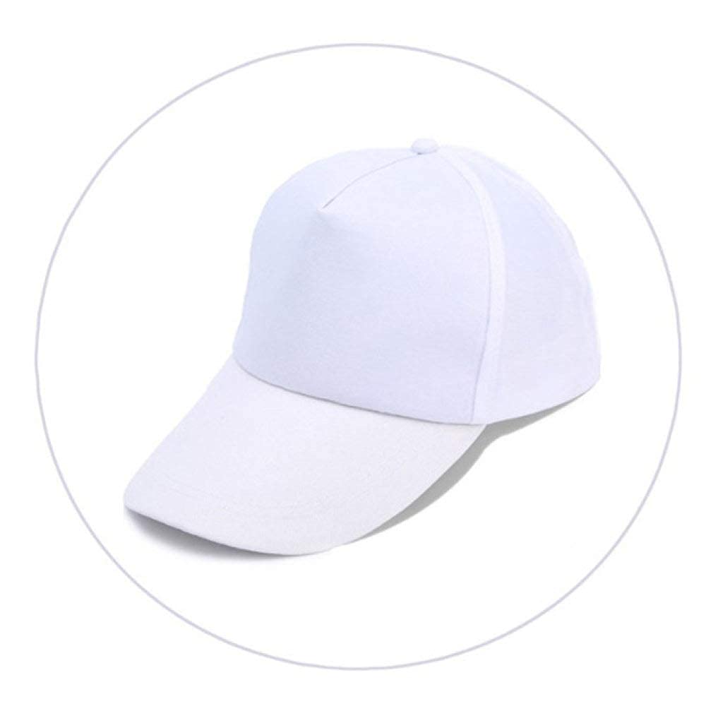 Sonnenhut für Herren, Baseballkappen für den Sommer, Unisex, einfarbig, einfarbig, gebogen, Sonnenblende, Hip-Hop-Kappe, verstellbare Kappen, Sonnenschutz (weiß, Einheitsgröße)