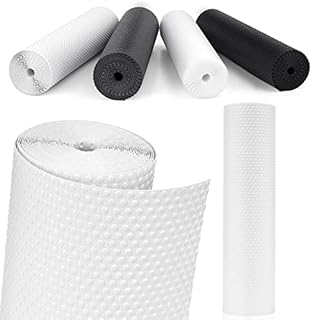 MooiFun Drawer Liners, Waterproof Shelf Liner, Anti-Slip Non-Adhesive BPA Free Kitchen Cupboard Cabinet Liner Refridge Fridge Mats Sink Protector Strong Durable for Home Office(White/30cm×150cm)