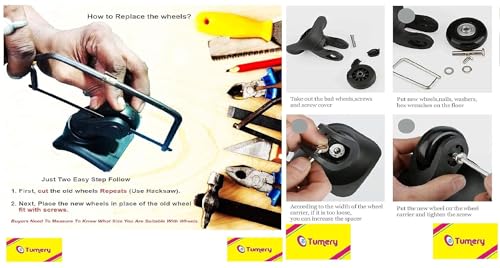 Image of Repair Replacement Luggage Wheel Part Accessories for VIP, Safari, American turistr, Skybag Suitcase Trolley Bag for Luggage Parts ((5 CM) 4 PCS Grey Wheel)