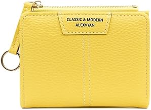 Alexvyan Yellow Small Classic Bi-Fold Women's Purse Wallet Card Organizer Female Hand Purse Clutch Women/Ladies/Girls Wallets 4 Card Holder 1 Long & 2 Small Pocket -1 Zipper Coin Pocket