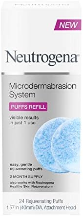 Neutrogena Microdermabrasion System Puff Refills, Exfoliator face scrub with Glycerin, wrinkle remover, 24 ct