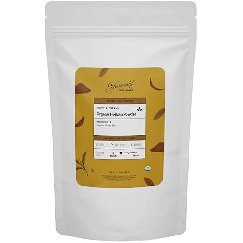 Heavenly Tea Leaves Organic Bulk Hojicha Green Tea Powder, 125 g Pouch - Premium Japanese Tea, Natural Caffeine Cover