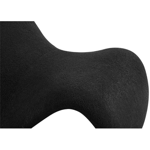 Sillón Curvo Piel Sintética Negro miniatura 5