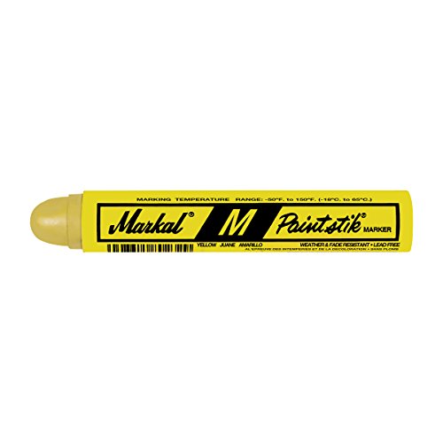 Marqueur jaune Markal M-paintstik peinture solide pour repérage sur métal et béton