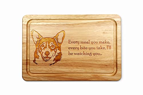Corgi Schneidebrett aus Holz, 30 x 20 cm Cover