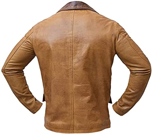 Men's RDR2 Arthur Morgan Coat Dead Redemption 2 Genuine Leather Waxed Tan Brown Jacket2