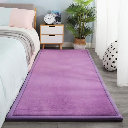 Image of Dmkjdzsw Play Crawling mat for Nursery Baby, Extra Soft Activity Floor Mat for Kids Playroom Bedroom- purple-200 * 240cm