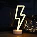 LED Fulmine Insegna al Neon, ZVO Segnaletica al Neon Fulmine, Luce Notturna Decorativa Insegne Luminose con Alimentata a Batteria o USB per Natale Feste Bar Matrimonio Party, Regalo di Compleanno