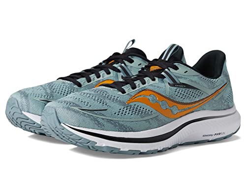 Saucony Men's Omni 21 Running Shoe, Schiefer/Schwarz, 46.5 EU