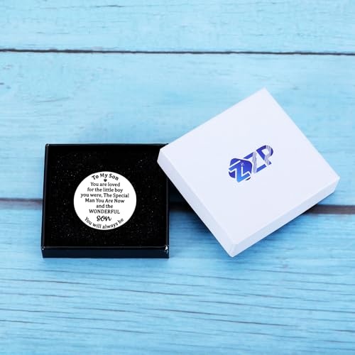 Adult Son Fathers DayGifts, Pocket Hug Token, Birthday Gifts for Son Stepson, Back to School Supplies for Kids, Stocking Stuffers for Boys, Teen Easter Basket Essentials3