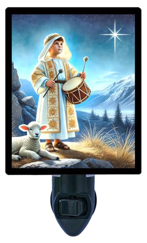Lámpara de noche LED diseño religioso con enchufe giratorio