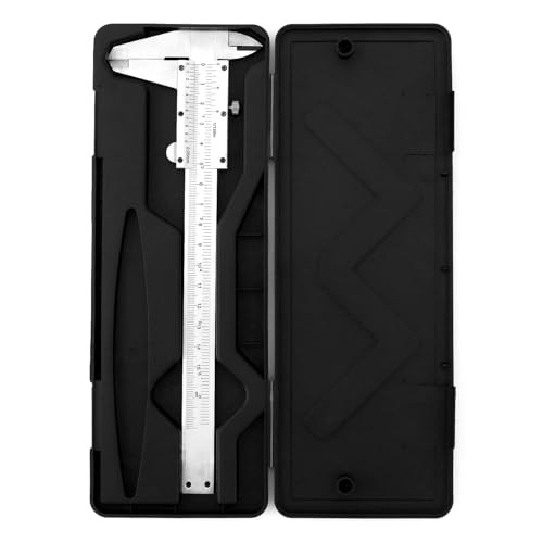 QWORK® Messschieber, Hochpräziser Messschieber 6 Zoll/150 mm, 0,05 mm/1/128 Zoll Toleranzmessschieber mit Feststellschraube für vielseitige Messungen