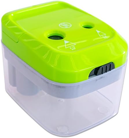 Tenwin Elektrischer Bleistiftspitzer - Batteriebetrieben Mit 2 Löchern Für Dicke & Dünne Stifte