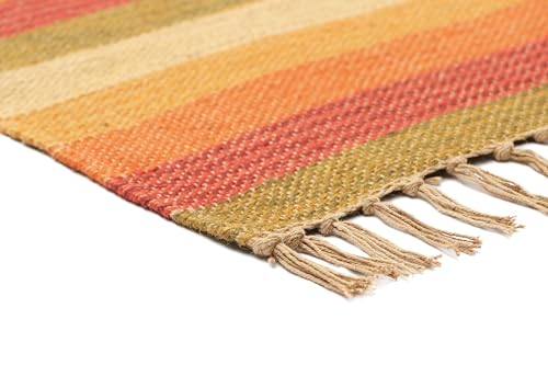 THE HOME TALK Jute Table Placemats | Best for Dining Room, Shelves, Bedside Table | 13" x 19" Durable Table Mat Set of 6