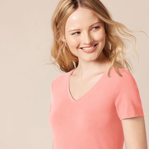 Image of Amazon Essentials Women's Regular-Fit Short-Sleeve V-Neck T-Shirt, Multipacks