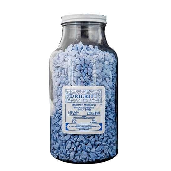Drierite 21005 Indicating Desiccant, 4 Mesh; 5 lb Jar, 4/CS
