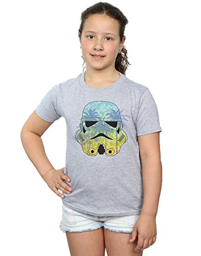 Star Wars Girls Stormtrooper Command Hawaii T-Shirt 7-8 Years Sport Grey
