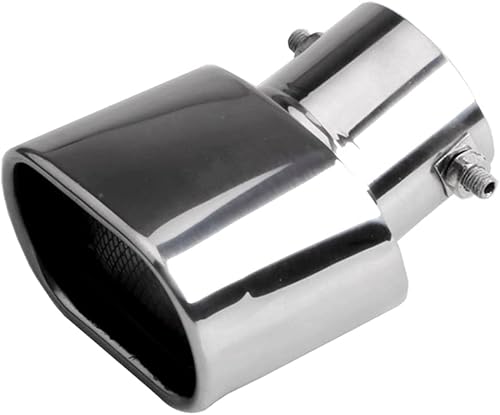 Punta de escape de acero inoxidable de entrada de 2.5 pulgadas de diámetro interior universal de pernoabrazadera, diseño de punta de tubo de cola