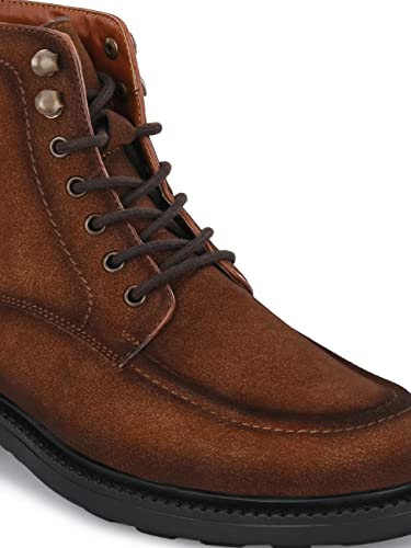 Image of San Frissco Men's Sneaker High Top Ankle Boots for Hikking and Trekking|Round Toe Soft Insole Lace Up Shoes Anti Slip Resistant|Ultra Durable Elegant with Cushioned Footbed