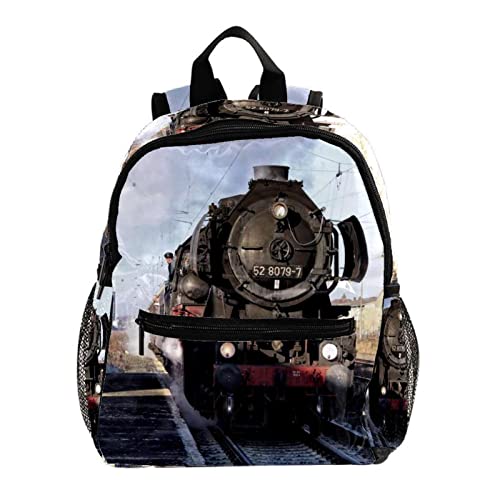 Sac à dos pour garçons et filles vintage multicolore 30 cm petit cartable