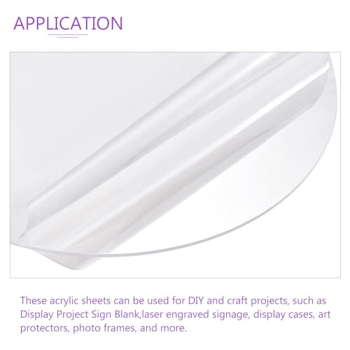 Image of DMiotech 9 inch Diameter 1.5mm Thick Acrylic Sheet Circle Round Disc PMMA Acrylic Board for Craft DIY Display Project Sign Blank Clear
