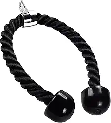 Corda Tríceps 70cm para Academia – Acessório para Estação de Musculação, Cabo de Nylon Reforçado com Ponteiras de Borracha