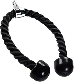Corda Tríceps 70cm para Academia – Acessório para Estação de Musculação, Cabo de Nylon Reforçado com Ponteiras de Borracha