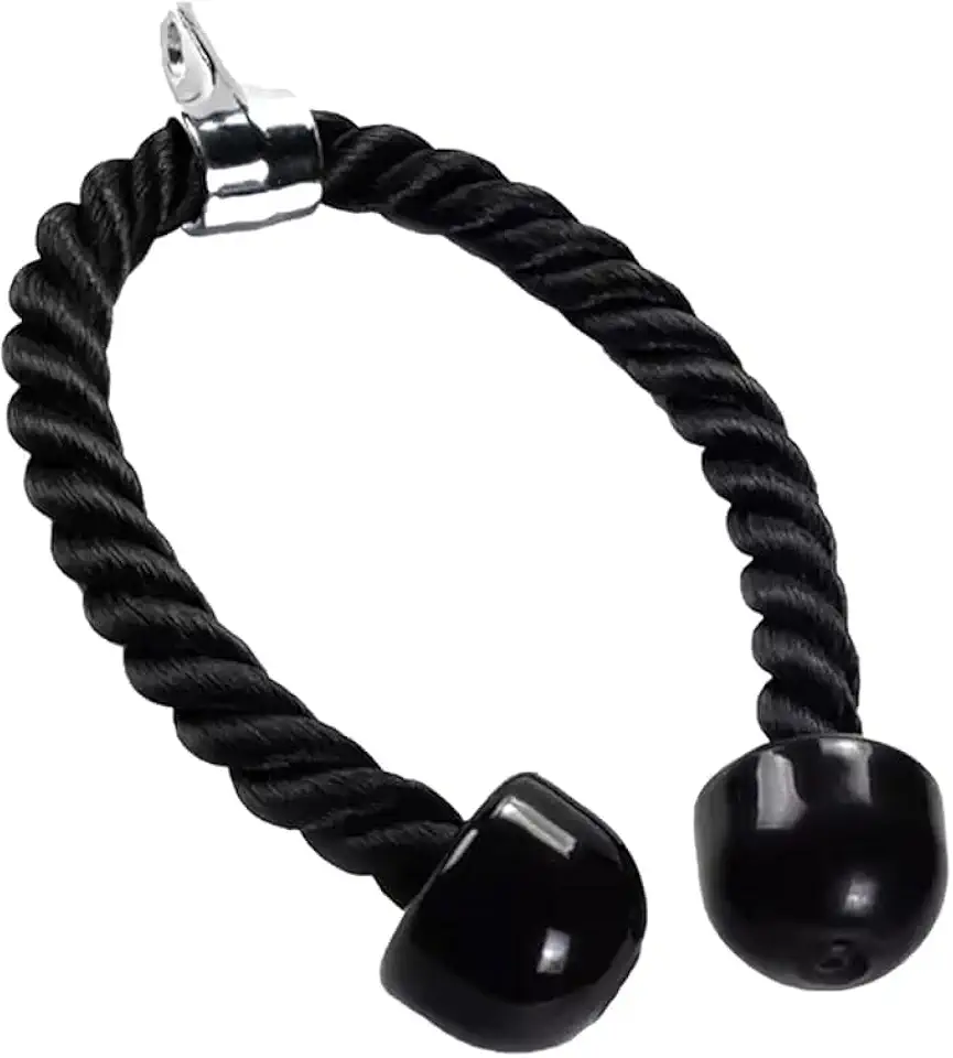 Corda Tríceps 70cm para Academia – Acessório para Estação de Musculação, Cabo de Nylon Reforçado com Ponteiras de Borracha