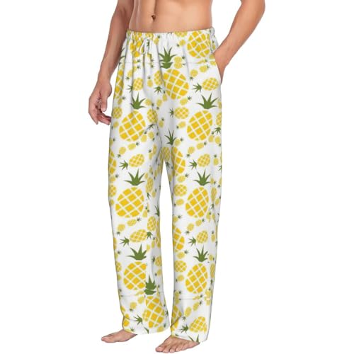 Pineapple.. Print Lounge Waistband Drawstring Mens Pajama Pants Fashion Custom Sleepwear2