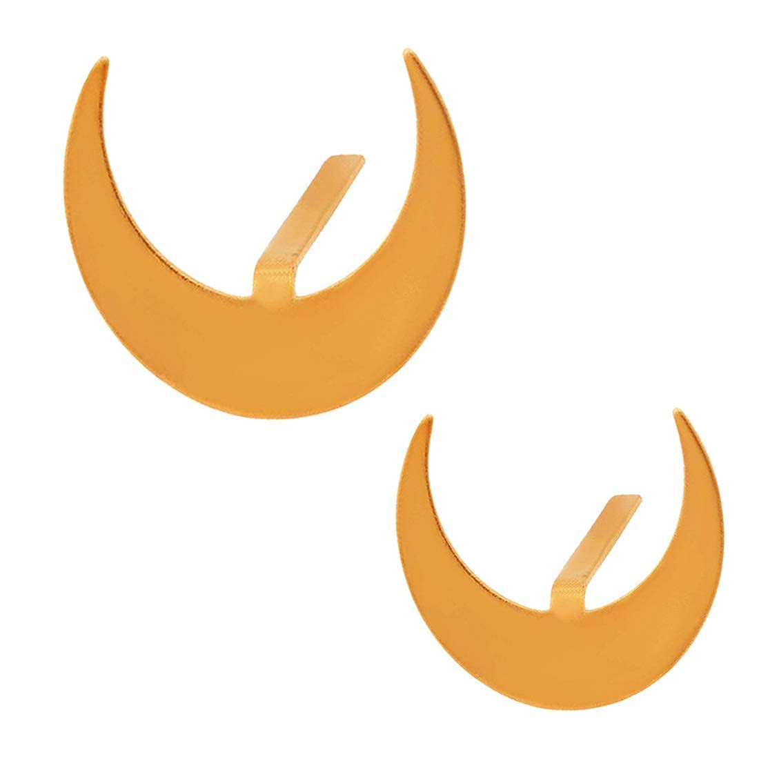 DULCI 2 Pieces Big & Small Size Ardha Chandrakar/Half Moon Tilak Pooja Article Deity Ornament