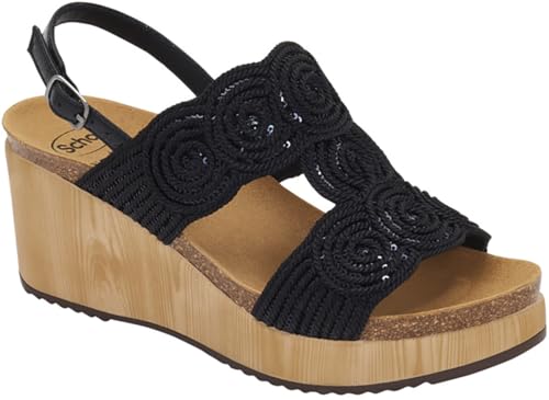 Doctor Scholl Sabaudia Sandal, Scarpe ortopedici Donna, Nero, 41 EU