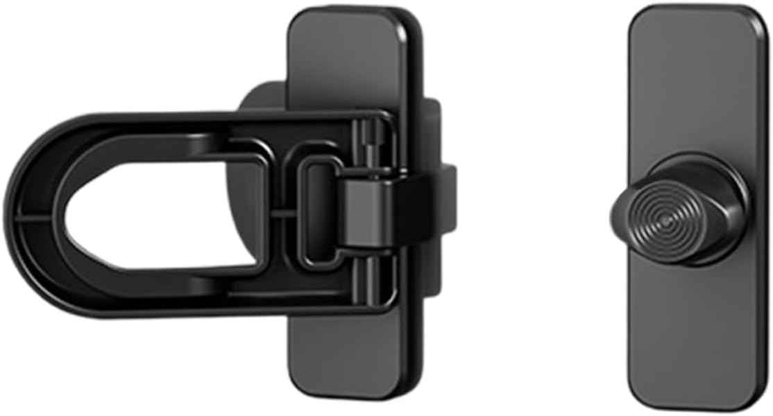 Protective Fridge Door Lock Black Security Hardware No Tools Required for Home and Pet Management 1pc