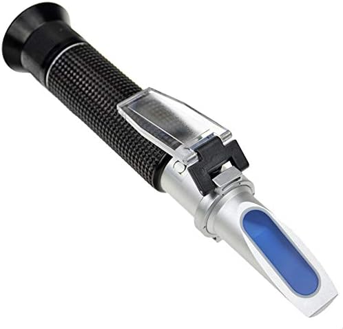 Alcohol Refractometer for Spirit Alcohol Volume Percent Measurement with Automatic Temperature Compensation (ATC), Range 0-80% v/v.