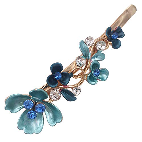 6 Colorful Vintage Decorative Flower Design Metal Gold Tone Hair Pins Slides Accessories Women Girls #TOP1
