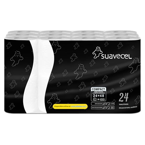 24 Rollos de Papel Higiénico Compacto Doble Capa 100% celulosa