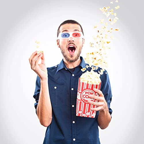300 Pieces Paper Popcorn Bags 1 Oz Popcorn Container Red And White Concession Stand Supplies Movie Theme Party Supplies Popcorn Holder #TOP5