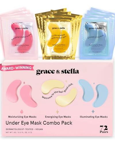 grace & stella Under Eye Mask - Reduce Dark Circles,...