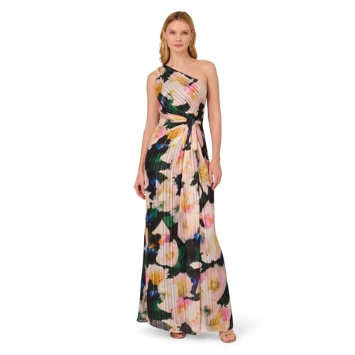 Image of Adrianna Papell One Shoulder Chiffon Gown