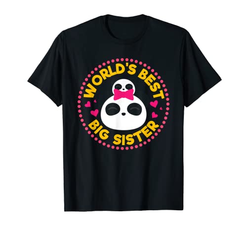 Mejor Hermana Grande del Mundo - Cute Pandas Panda Siblin Camiseta