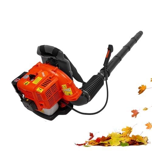 BJTDLLX Laubbläser Benzin Rückenlaubbläser 42.7CC Laubgebläse, 2-Takt Rucksack Laubbläser Benzin für Rasenreinigung, Schnee, 1250W Gartenbläser Leaf Gebläse, 6800rpm