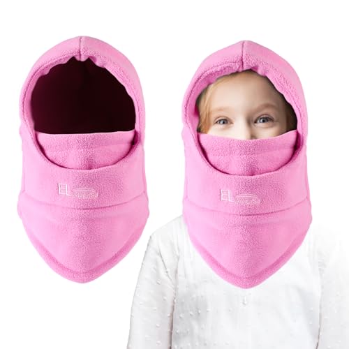AYPOW Cagoule d'hiver en polaire thermique multifonction coupe-vent réglable pour enfants, chapeau en polaire chaude, cache-cou, écharpe pour garçons et filles, cyclisme, patinage, randonnée, sports