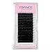 TDANCE Premium D Curl 0.18mm Thickness Semi Permanent Individual Eyelash Extensions Silk Classic Lashes Professional Salon Use Mixed 14-19mm Length In One Tray (D-0.18,14-19mm)