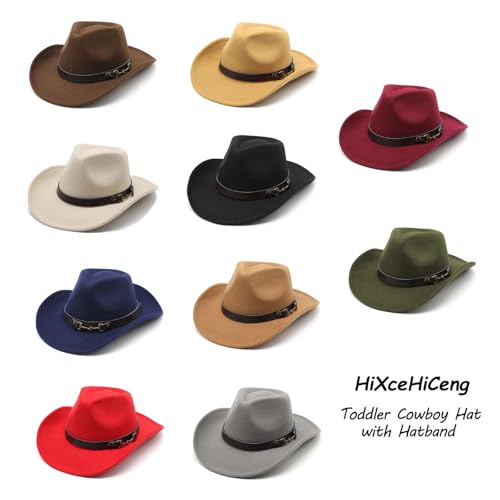 Kids Boys Cowboy Hat - Toddler Girls Cowgirl Hat - Kids Western Felt Fedora Hats3