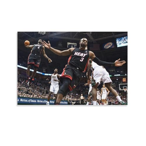 Dwyane Wade�h�E�F�C���E�E�F�C�h�o�X�P�b�g�{�[���X�^�[ �|�X�^�[ �I�t�B�X �x�b�h���[�� �_�C�j���O���[������ �L�����o�X �E�H�[���A�[�g �|�X�^�[ ��� �A�[�g�p�l��08x12inch(20x30cm)