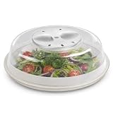 PARENCE.- Campana universal de horno microondas/tapa de alimentos, prevención de astillas, olor, cocción uniforme - 24 cm, transparente